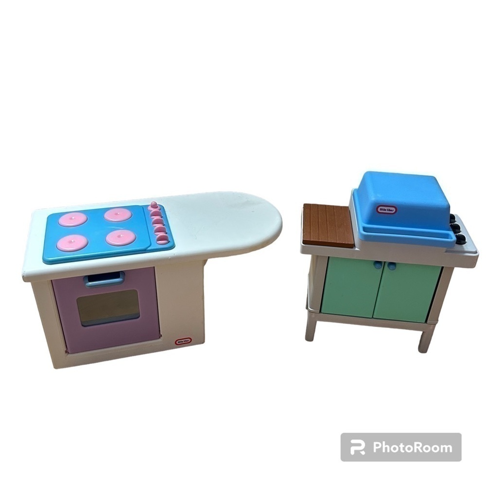 Vintage Little Tikes My Size Grill & Stove Rare Doll House Barbie Play Furniture
